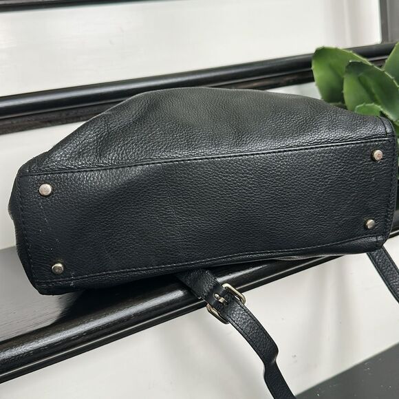 Kate Spade New York Black Pebbled Leather Shoulder Bag Crossbody purse soft lux - Picture 6 of 7